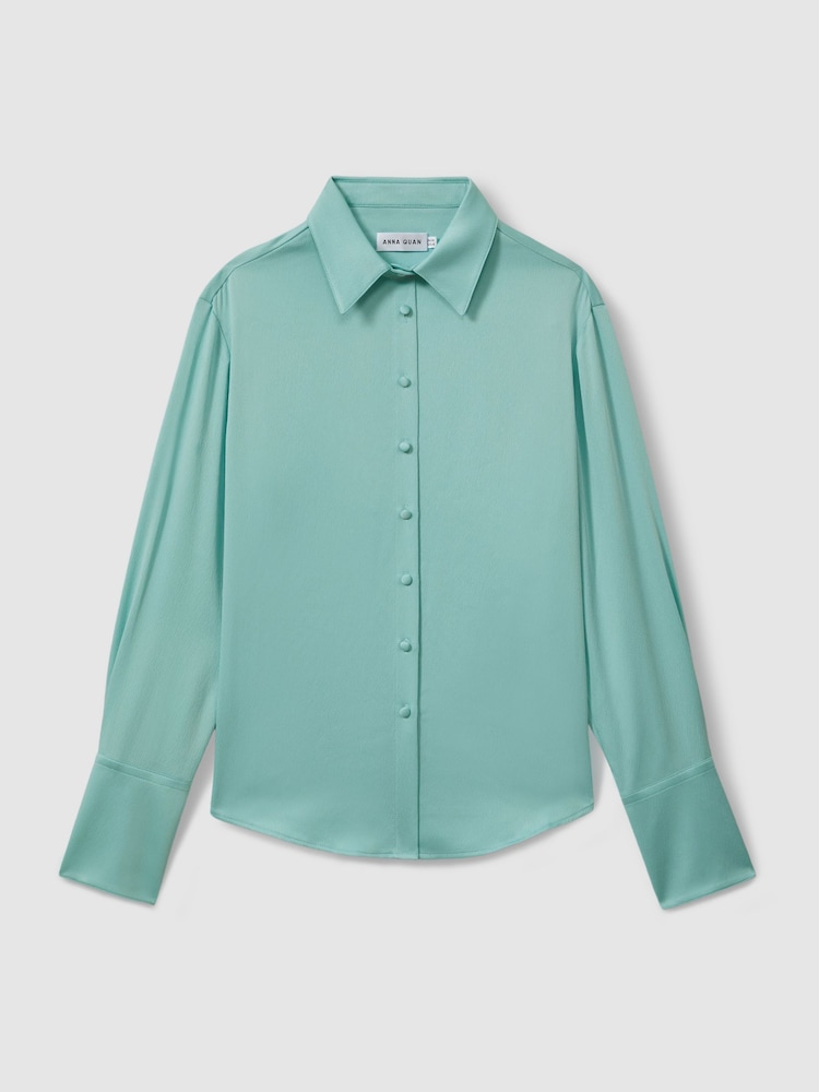 Anna Quan Japanese Satin Shirt - Image 2 of 5 Anna Quan Japanese Satin Shirt - Image 2 of 5