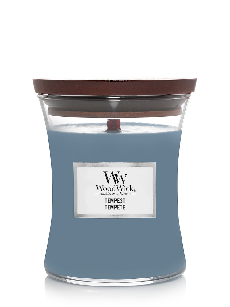 Woodwick Blue Medium Hourglass Tempest Candle - Image 4 of 4