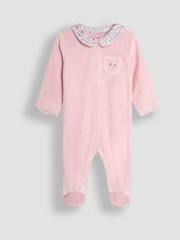 JoJo Maman Bébé Velour Sleepsuit - Bild 3 von 6