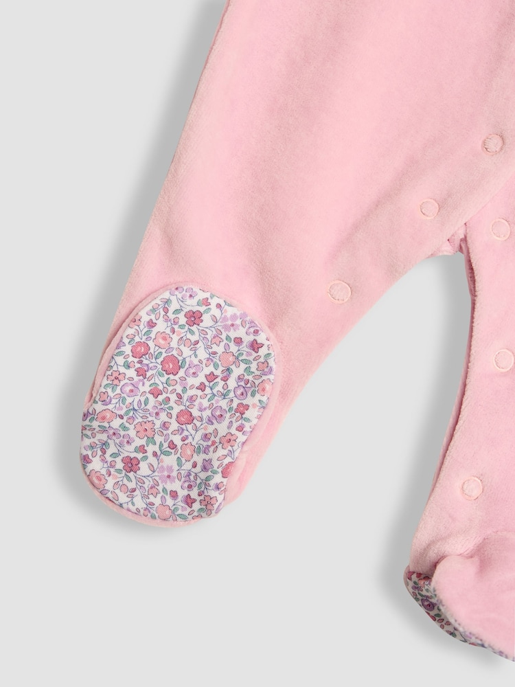 JoJo Maman Bébé Velour Sleepsuit - Bild 6 von 6