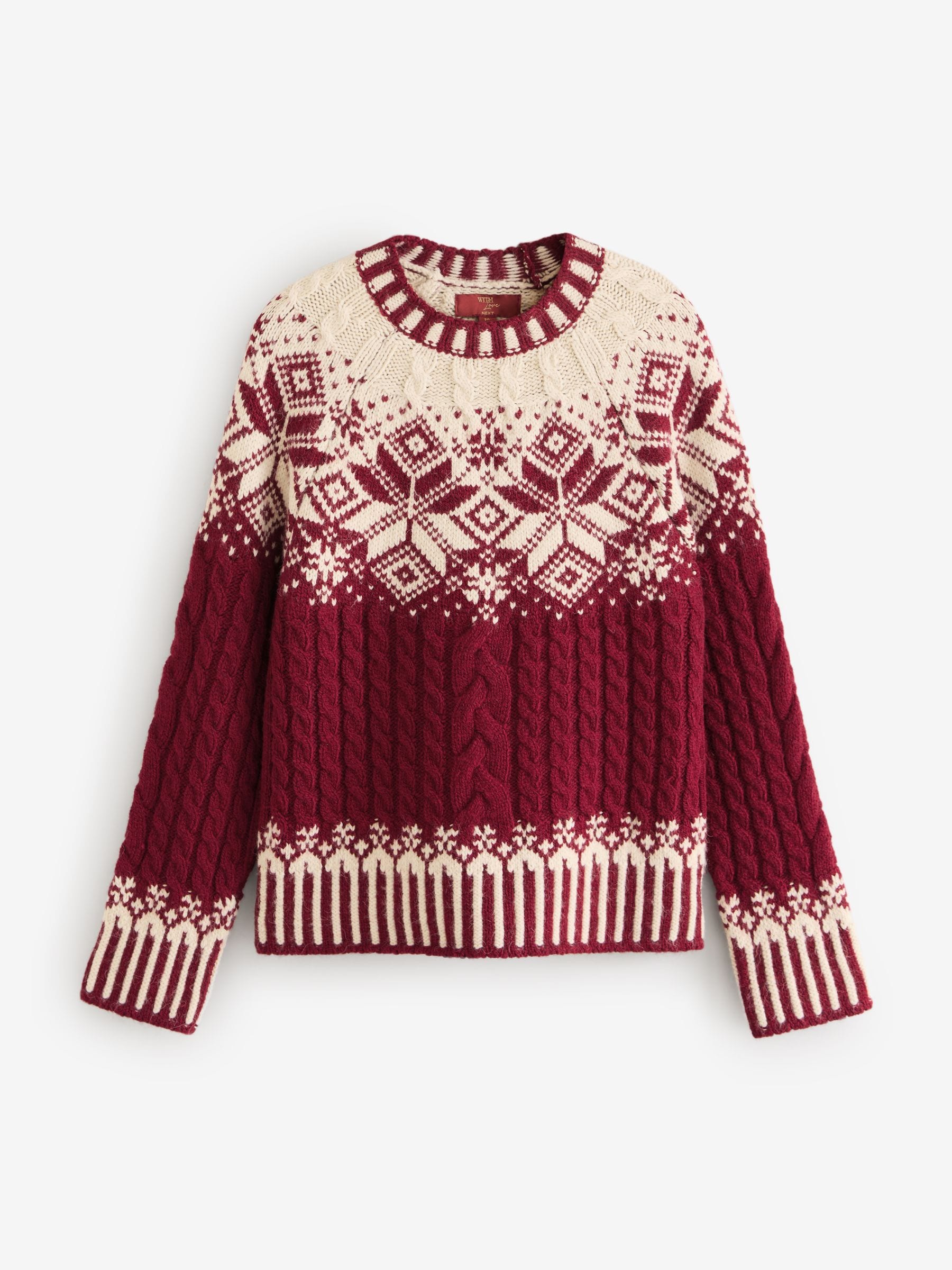 Red fairisle christmas jumper top