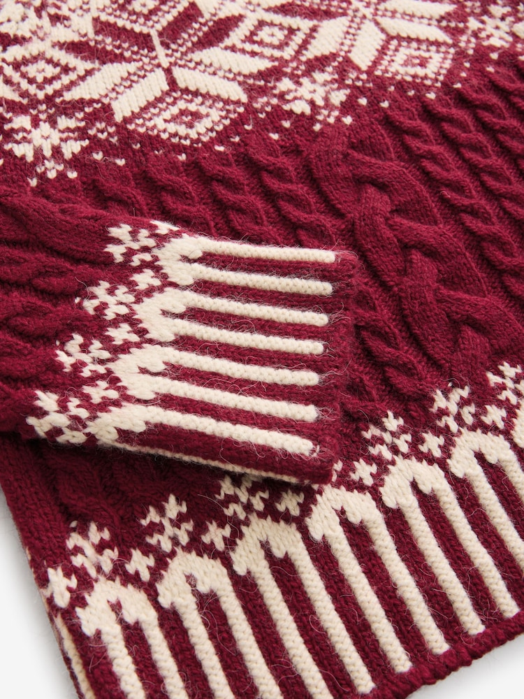 Rotes Norwegermuster - Weihnachtlicher Strickpullover - Bild 8 von 8 Rotes Norwegermuster - Weihnachtlicher Strickpullover - Bild 8 von 8