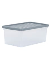Wham Clear Set of 6 9L Stackable Plastic Storage Box & Lid - Image 2 of 5