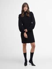 Barbour® International 100% Cotton Franchesca Funnel Neck Ribbed Knit Dress - Image 1 of 7