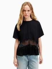 AllSaints Black Gracie T-Shirt - Image 6 of 8