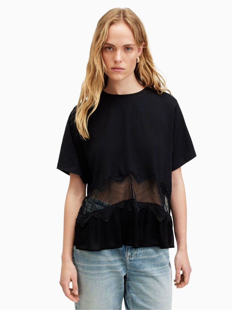 AllSaints Black Gracie T-Shirt - Image 6 of 8