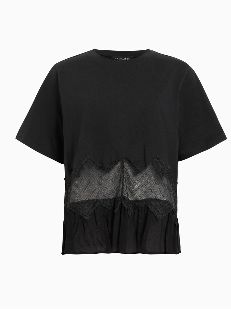 AllSaints Black Gracie T-Shirt - Image 8 of 8