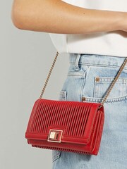 Dune London Red Serenities Turnlock Detail Phone Bag - Image 3 of 3