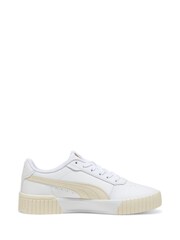Puma White Cream Womens Carina 2.0 Trainers - Image 1 of 6