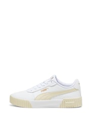 Puma White Cream Womens Carina 2.0 Trainers - Image 2 of 6