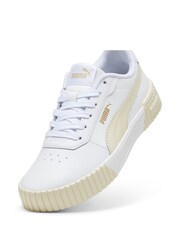 Puma White Cream Womens Carina 2.0 Trainers - Image 4 of 6