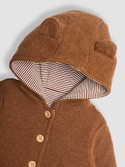 JoJo Maman Bébé Bear Hooded Baby Cardigan - Slika 3 iz 3