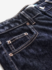 Navy Velvet Flocked Rigid Straight Leg Jeans - Image 11 of 12