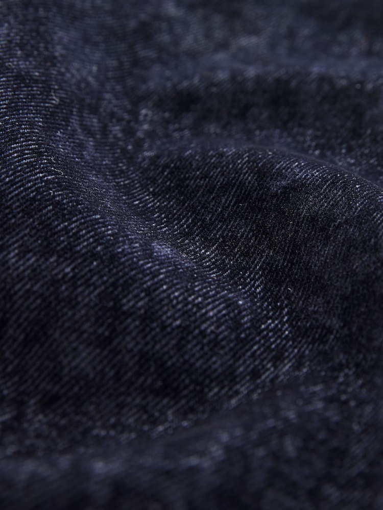 Navy Velvet Flocked Rigid Straight Leg Jeans - Image 12 of 12
