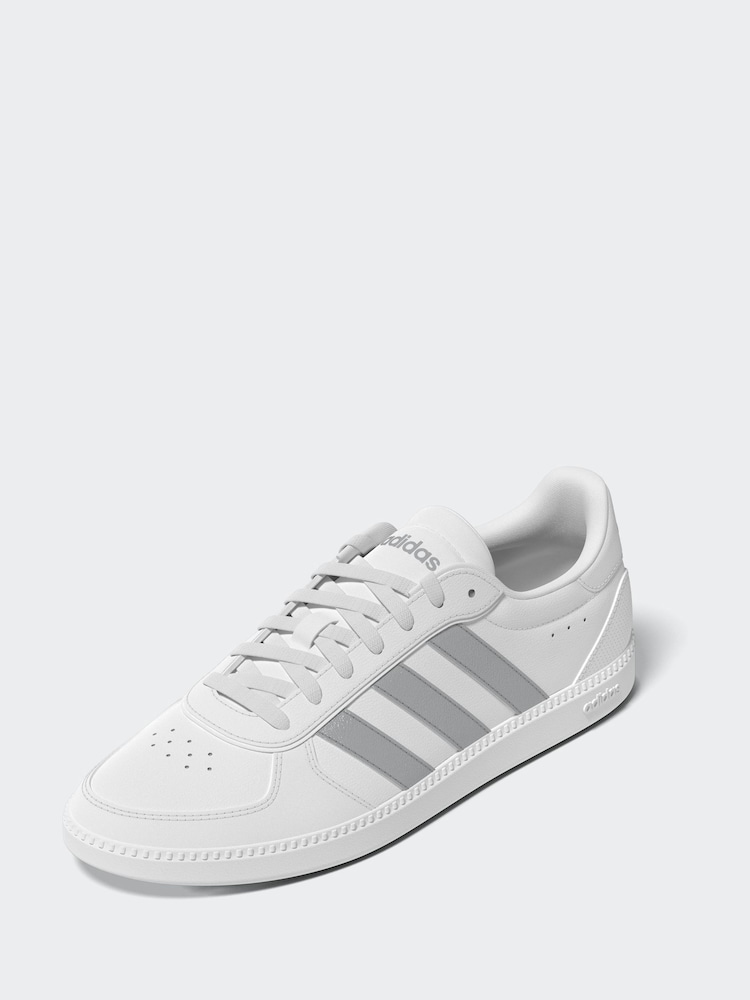 adidas White/Silver Breaknet Sleek Trainers - Image 4 of 9