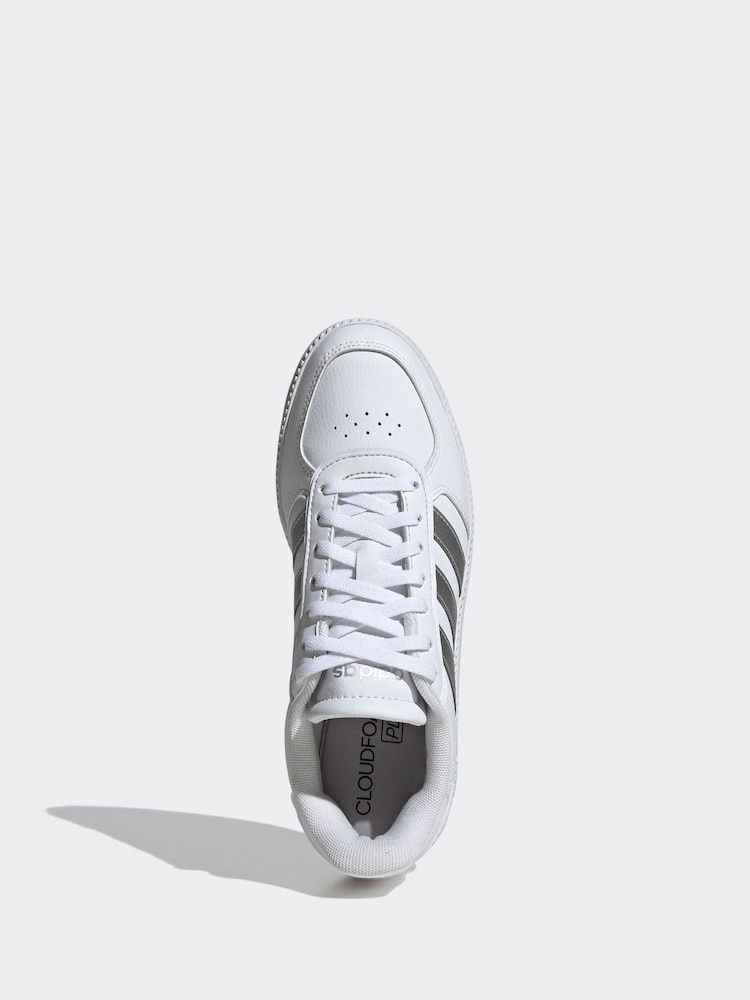 adidas White/Silver Breaknet Sleek Trainers - Image 6 of 9