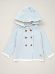 Rock-A-Bye Baby Boutique Hooded Bear 100% Cotton Knit Cardigan - Image 1 of 2