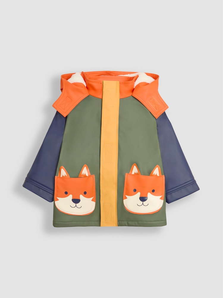 JoJo Maman Bébé Applique Pocket Cosy Waterproof Jacket - صورة 1 من 3