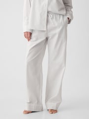 Gap Grey Stripe Poplin Pyjama Bottoms - Image 1 of 4