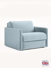 Jay-Be Brushed Twill Sky Blue Slim Snuggle Sofa Bed - Image 2 of 6