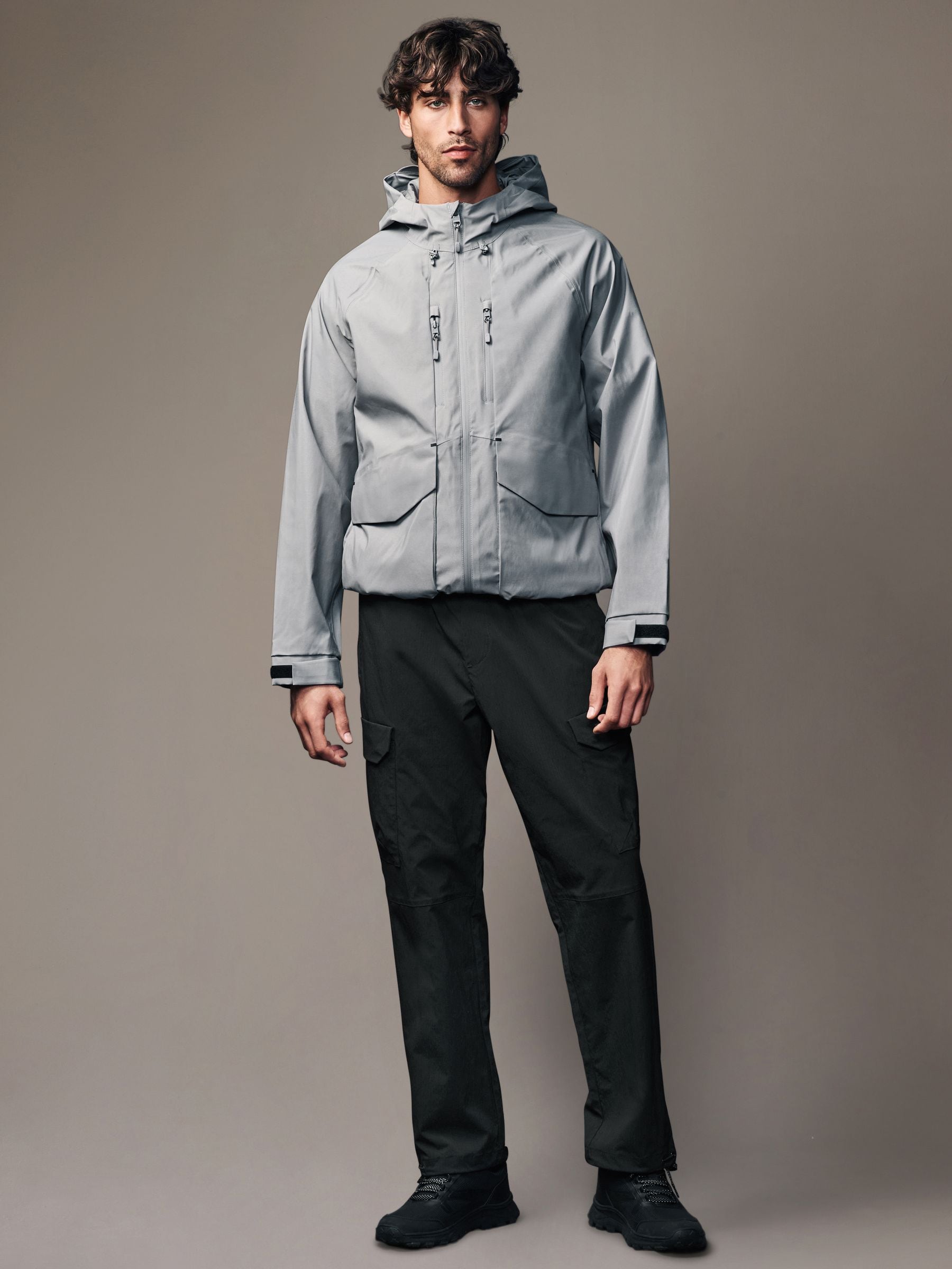 Buy Black Regular Fit Ripstop Tech Cargo Trousers from Next USA