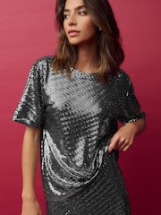 Silver Sequin T-Shirt - Image 5 of 7