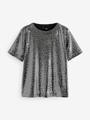 Silver Sequin T-Shirt - Image 6 of 7