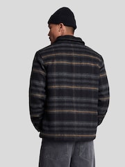 Lyle & Scott Charcoal Grey Brushed Tartan Overshirt - Image 2 of 5