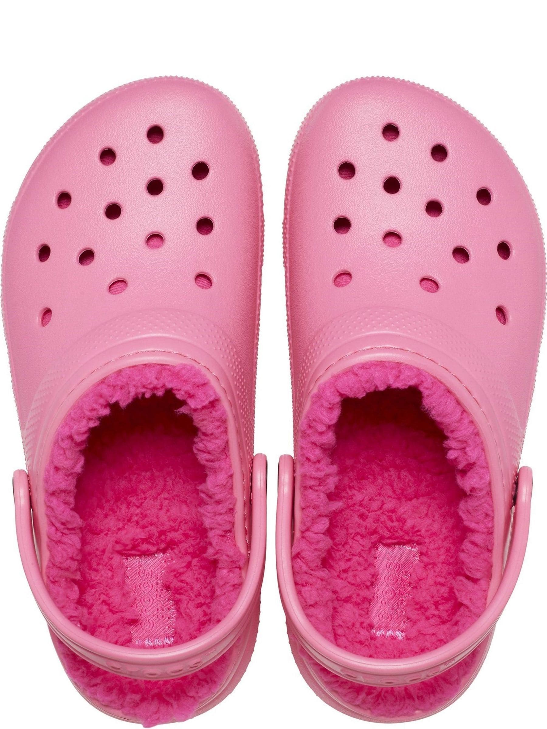 Buy Crocs Pink Fluffy Kids Lined Clogs from Next Ireland