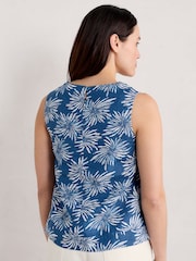 Seasalt Cornwall Blue 100% Linen Lighthouse Station Vest - Image 2 of 5