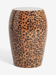 Rockett St George Leopard Painted Side Table - Image 4 of 5