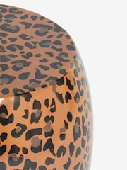 Rockett St George Leopard Painted Side Table - Image 5 of 5