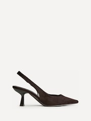 Linzi Brown Suede Alisa Wide Fit Slingback Court Heels - Image 2 of 5