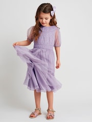 Monsoon Purple Darcy Sequin Gathered Dress - Image 1 of 4