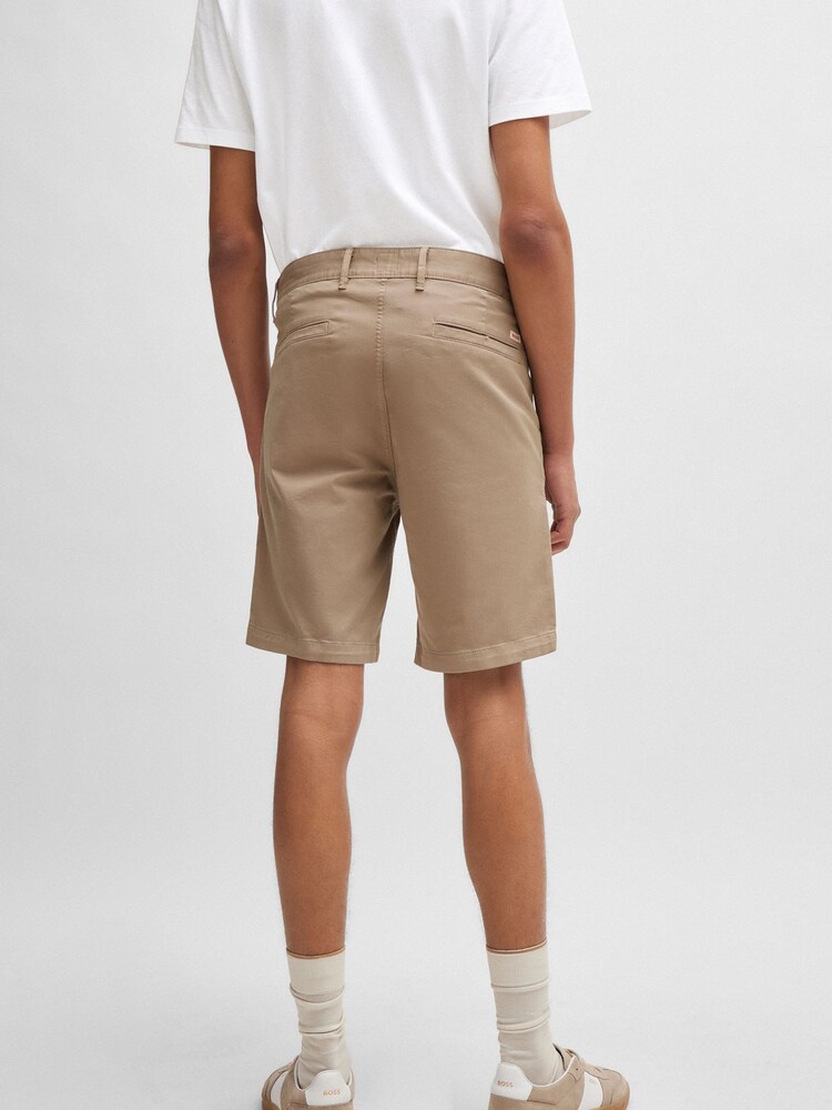 BOSS Brown Slim Fit Stretch Cotton Chino Shorts - Image 2 of 7