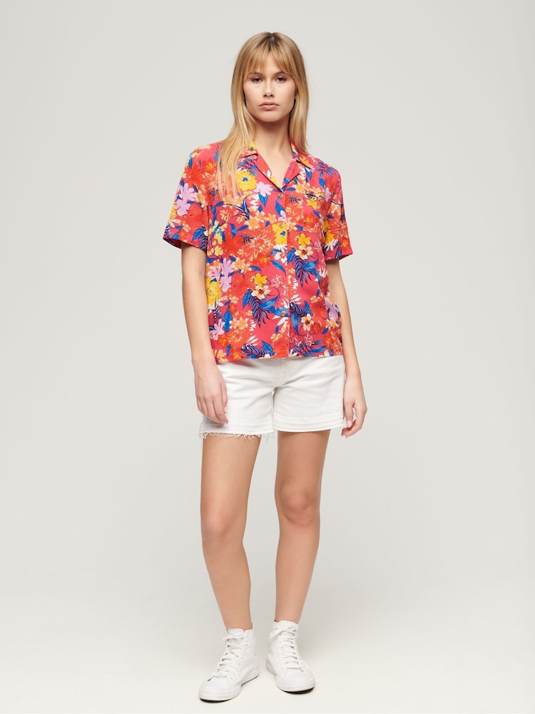 Superdry Pink Beach Resort Shirt - Image 2 of 3