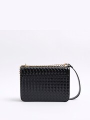 River Island Black Embossed Woven Satchel Bag - Image 3 of 4