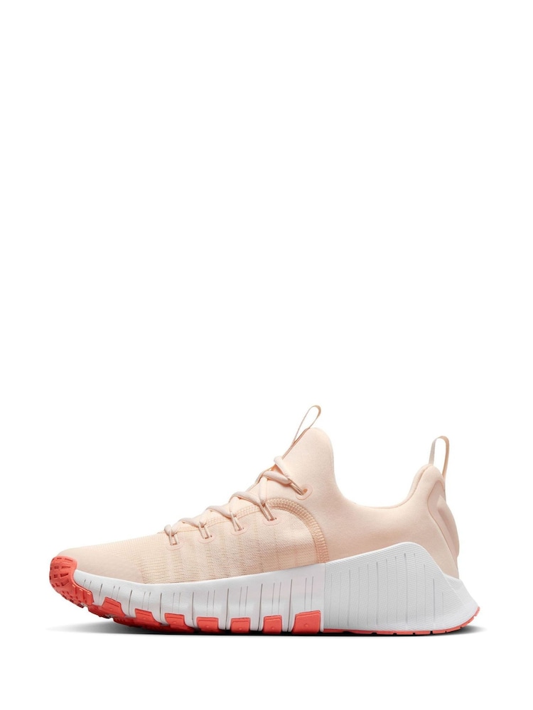 Nike Nude/Coral Metcon Free 6 Trainers - Image 2 of 8