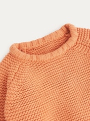 KIDLY Orange Garter Stitch Jumper - Image 3 of 4