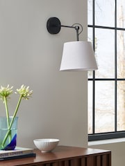 Jasper Conran London White/Black Wall Light - Image 2 of 4