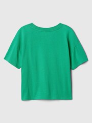 Grün Slogan - Gap Grafik T-Shirt mit Rundhalsausschnitt und kurzen Ärmeln (4–13 Jahre) - Bild 2 von 2