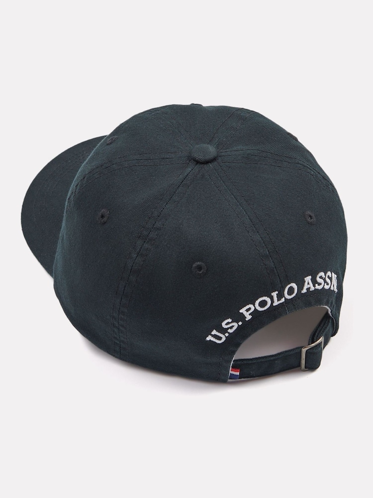 U.S. Polo Assn. Black Mens Washed Casual 100% Cotton Cap - Image 2 of 4