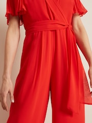Phase Eight Orange Kendall Pleat Jumpsuit - Image 5 of 7