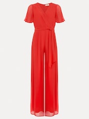 Phase Eight Orange Kendall Pleat Jumpsuit - Image 7 of 7