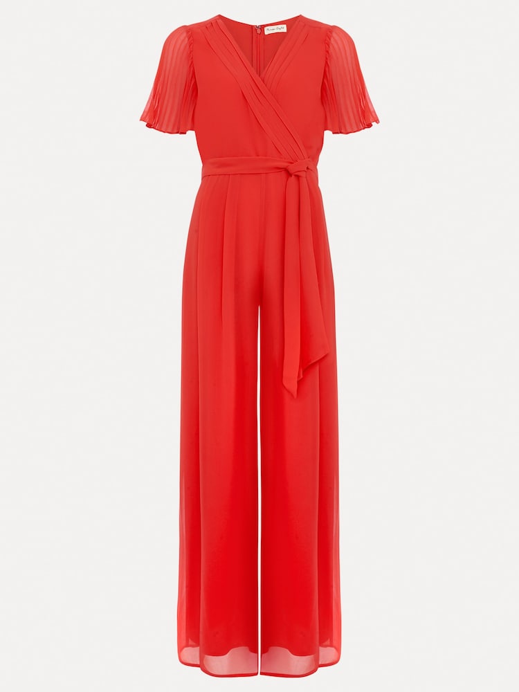 Phase Eight Orange Kendall Pleat Jumpsuit - Image 7 of 7