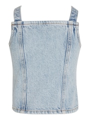 Calvin Klein Jeans Blue Strap Denim Top - Image 5 of 6
