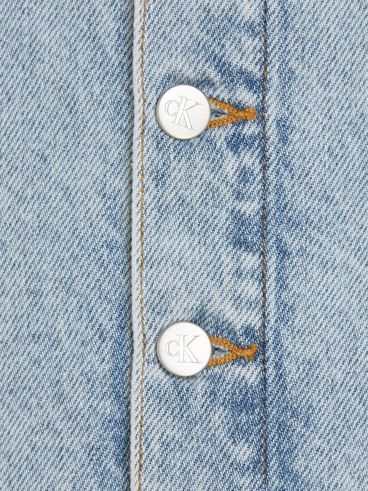 Calvin Klein Jeans Blue Strap Denim Top - Image 6 of 6