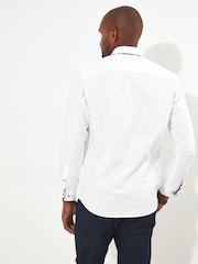 Joe Browns White 100% Cotton Smart Double Collared Shirt - Image 3 of 6