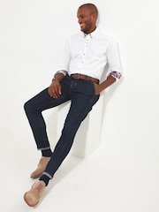 Joe Browns White 100% Cotton Smart Double Collared Shirt - Image 4 of 6