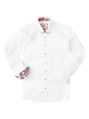 Joe Browns White 100% Cotton Smart Double Collared Shirt - Image 6 of 6